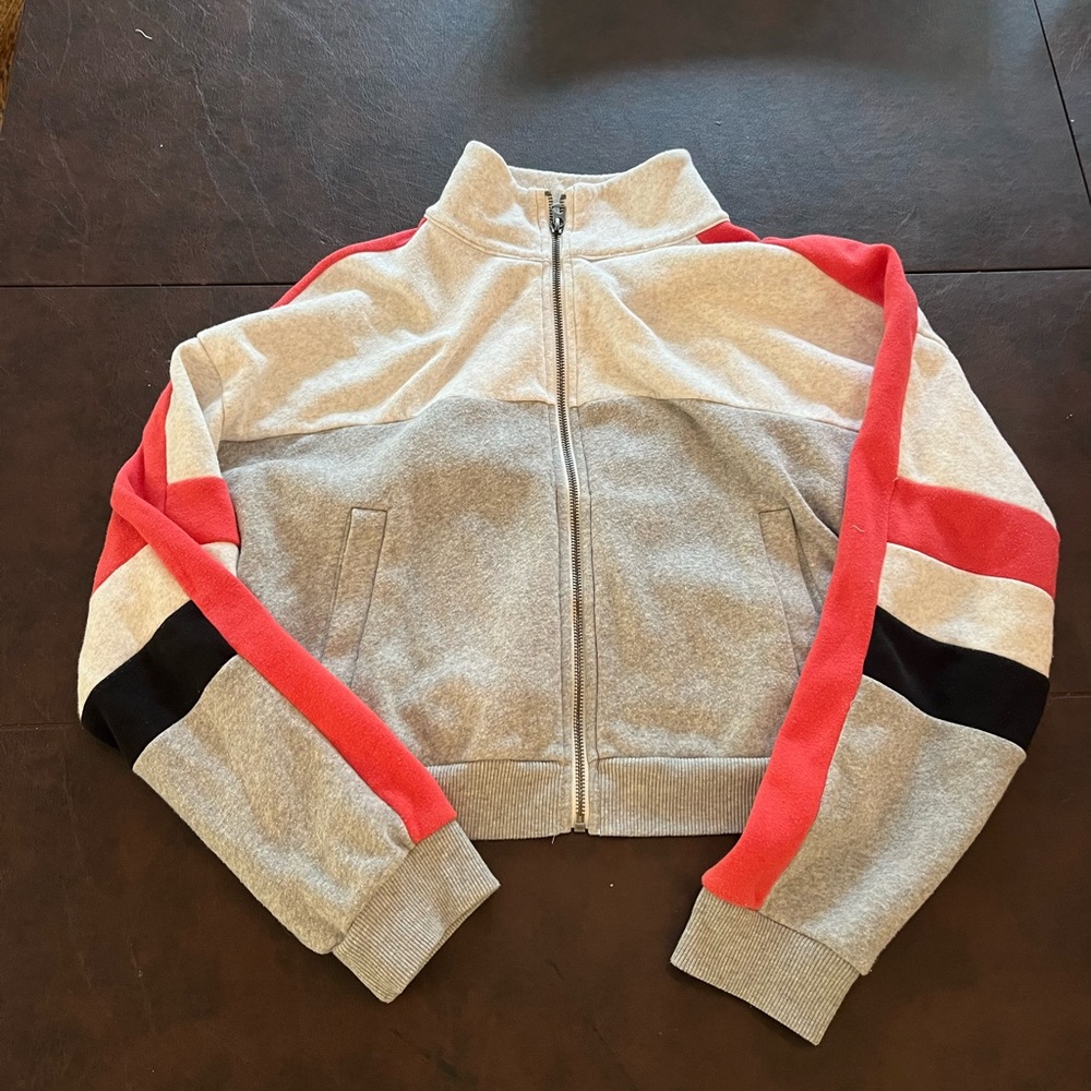 American Eagle Outfitters Gray and Red Hoodie